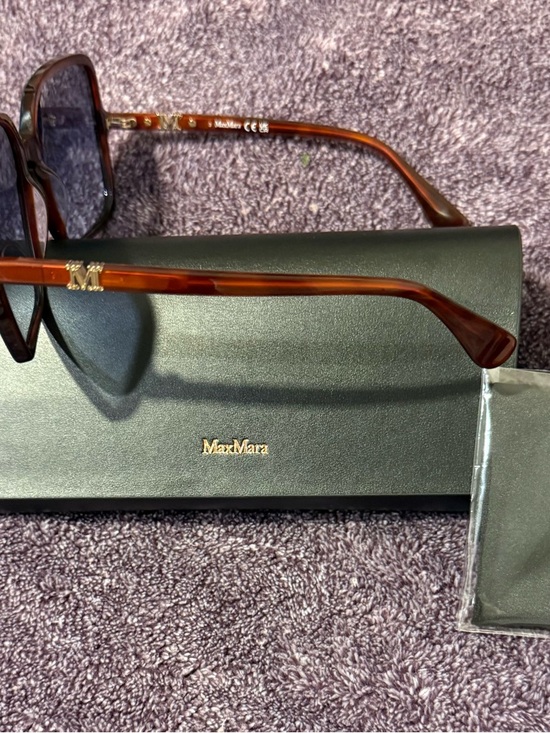 MaxMara blue/brown women\'s sunglasses luxury sz 140/17/60 new